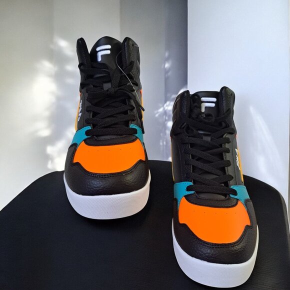 Fila Men’s Everge High-tops Black Orange Yellow Blue Size 11 NWOT - Picture 8 of 15